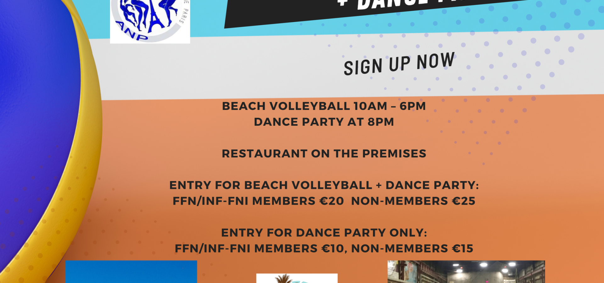 Beach Volleyball + Dance Party, April 20th in Paris (FR)